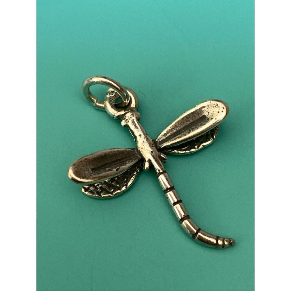 .925 Dragonfly Sterling Silver Jewelry Charm #garden